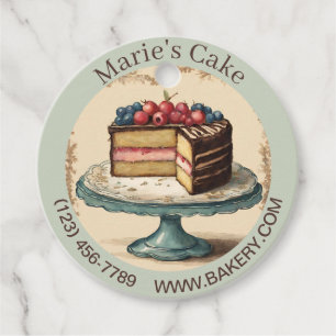 Etiquetas Para Lembrancinhas Cupcake de padaria de pastelaria Elegante