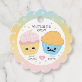 Etiquetas Para Lembrancinhas Cupcake ou recheio Muffin Gênero Revelação