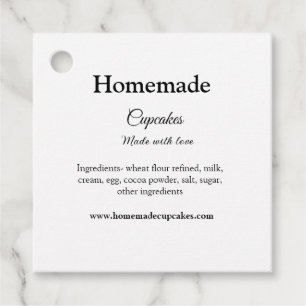 Etiquetas Para Lembrancinhas Cupcakes caseiros feitos com amor adicionar texto