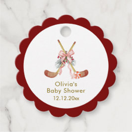Etiquetas Para Lembrancinhas Cute All Stars Bow Floral Hockey Girl Baby Shower 