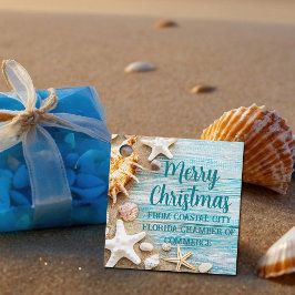 Etiquetas Para Lembrancinhas Cute Beach Company Christmas Seashell Custom Party