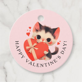 Etiquetas Para Lembrancinhas Cute Black Cat Vintage Cat Valentine’s Day