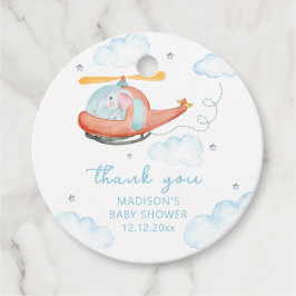 Etiquetas Para Lembrancinhas Cute Blue Elephant Helicopter Airplane Baby Shower