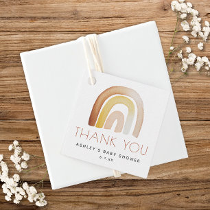 Etiquetas Para Lembrancinhas Cute Boho Rainbow Obrigado Chá de fraldas