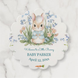 Etiquetas Para Lembrancinhas Cute Bunny Spring Floral Personalized Baby Shower 