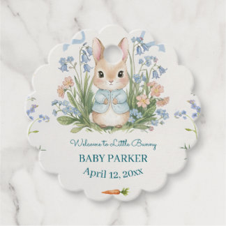 Etiquetas Para Lembrancinhas Cute Bunny Spring Floral Personalized Baby Shower 