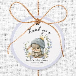 Etiquetas Para Lembrancinhas Cute Bunny Watercolor Thank You Favor Tag