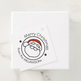 Etiquetas Para Lembrancinhas Cute Christmas Santa Claus with Red Hat