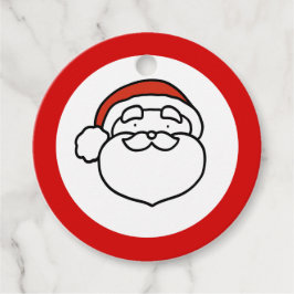 Etiquetas Para Lembrancinhas Cute Doodle Art Christmas Santa on Red