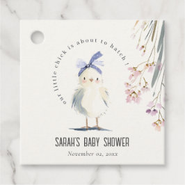 Etiquetas Para Lembrancinhas Cute Farm Chick Watercolor Floral Baby Shower