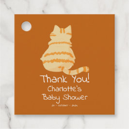 Etiquetas Para Lembrancinhas Cute Fat Orange Cat Baby Shower