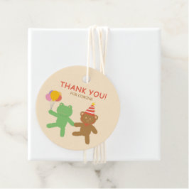 Etiquetas Para Lembrancinhas Cute Frog & Bear Birthday Party Favor Tags