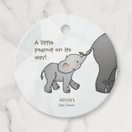 Etiquetas Para Lembrancinhas Cute Little Peanut On its Way Baby Shower
