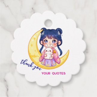 Etiquetas Para Lembrancinhas Cute Moon Bunny Girl 
