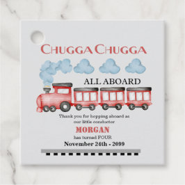 Etiquetas Para Lembrancinhas Cute Watercolor Red Train Any Age Birthday