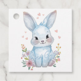 Etiquetas Para Lembrancinhas Cute Woodland Bunny Baby Shower Blue Bunny Pastel 