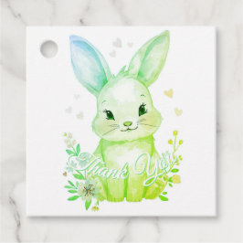 Etiquetas Para Lembrancinhas Cute Woodland Bunny Baby Shower Green Pastels
