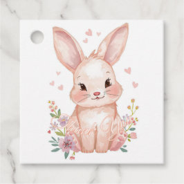 Etiquetas Para Lembrancinhas Cute Woodland Bunny Baby Shower Pink Bunny Pastel 