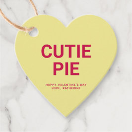 Etiquetas Para Lembrancinhas Cutie Dia de os namorados fofo de coração amarelo 