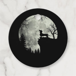 Etiquetas Para Lembrancinhas Dachshund E Lua Halloween