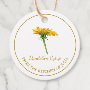 Etiquetas Para Lembrancinhas Dandelion Syrup Hang Tag l Branco