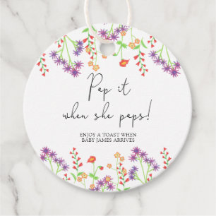 Etiquetas Para Lembrancinhas Decoração de Wildflower Pop quando ela estourar pa