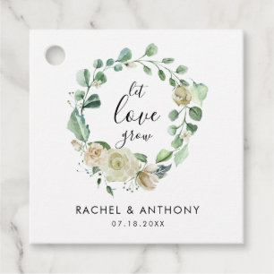 Etiquetas Para Lembrancinhas Deixe o amor crescer a mão, com as letras White R