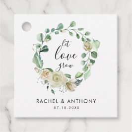 Etiquetas Para Lembrancinhas Deixe o amor crescer a mão, com as letras White Ro