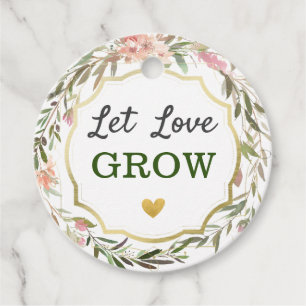 Etiquetas Para Lembrancinhas Deixe o amor crescer o pote Wedding da semente dos