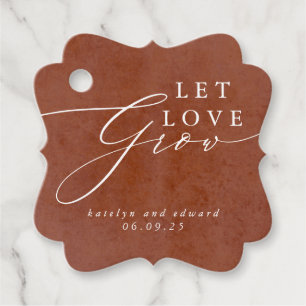 Etiquetas Para Lembrancinhas Deixe O Amor Crescer Terracotta Floral Pampas Gras