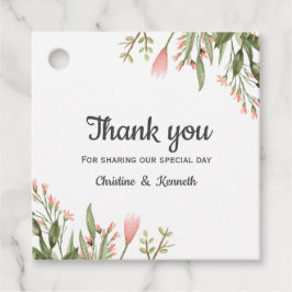 Etiquetas Para Lembrancinhas Delicar flores silvestres cor-de-rosa obrigado seu