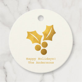 Etiquetas Para Lembrancinhas Desejos Simples ・ Dourado Natal Minimalista