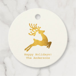 Etiquetas Para Lembrancinhas Desejos Simples ・ Natal Dourado Minimalista