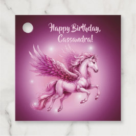 Etiquetas Para Lembrancinhas Design de Birthday Pink Pegasus Fantasy