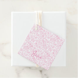 Etiquetas Para Lembrancinhas Design de Cor d'Água Rosa NOMEADOR
