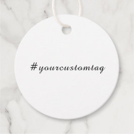 Etiquetas Para Lembrancinhas Design de Hashtag Personalizado Minimalista Modern