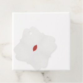 Etiquetas Para Lembrancinhas design vermelho e castanho sobre fundo branco