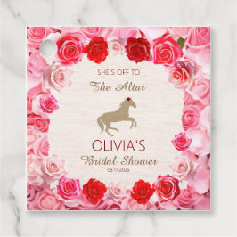 Etiquetas Para Lembrancinhas Desligar para o Chá de panela Altar Rosa vermelha