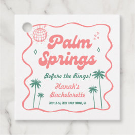 Etiquetas Para Lembrancinhas Despedida de Solteira Cor-de-Rosa e Verde em Palm