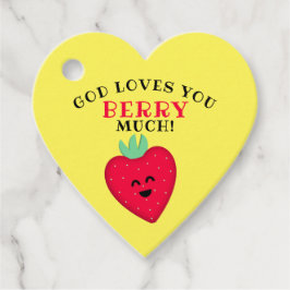 Etiquetas Para Lembrancinhas Deus Te Ama Muito Coração De Morango