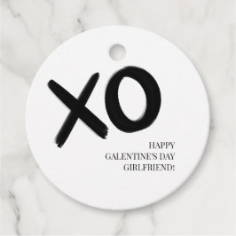 Etiquetas Para Lembrancinhas Dia da Galentina Simples sobre Bestie Preta e Bran