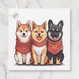 Etiquetas Para Lembrancinhas Dia de os namorados Shiba Inu Dogs