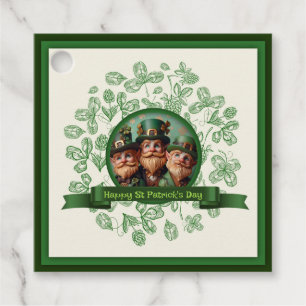 Etiquetas Para Lembrancinhas Dia de São Patrício de Vintage Clover Landscape Ob