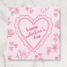 Etiquetas Para Lembrancinhas Dia dos Namorados Galentine Rosa Feminino