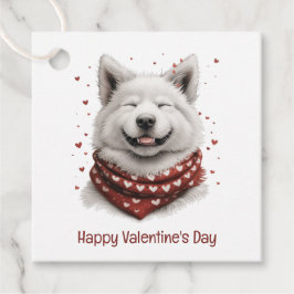 Etiquetas Para Lembrancinhas Dia dos Namorados Samoyed Dog