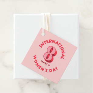Etiquetas Para Lembrancinhas Dia Internacional da Mulher Rosa, 8 de março