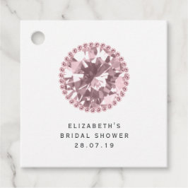 Etiquetas Para Lembrancinhas Diamante rosa e rendas