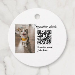 Etiquetas Para Lembrancinhas Digitalização de bebida de assinatura Código QR ad