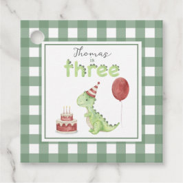 Etiquetas Para Lembrancinhas Dinosaur aquarela aniversário de 3 anos
