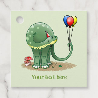 Etiquetas Para Lembrancinhas Dinosaur's Three Colorful Balloons